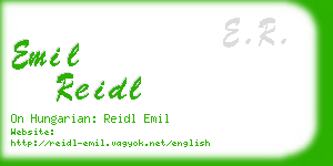 emil reidl business card